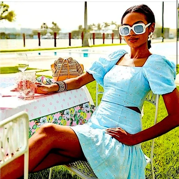New Lilly Pulitzer Press to zoom Kylanne Linen Dress Hydra Blue is  available for purchase on au PAY Market - Imported Goods Online Store  Co.Ltd. | au PAY Market - Online Shopping Site